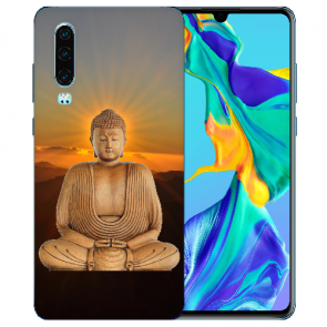 Huawei P30 Silikon TPU Hülle mit Bilddruck Frieden buddha