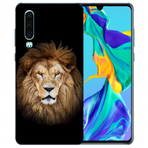 Huawei P30 Silikon TPU Case Schutzhülle mit Bilddruck Löwe