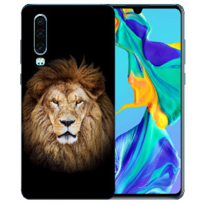 Huawei P30 Silikon TPU Case Schutzhülle mit Bilddruck Löwe 