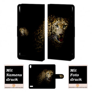 Huawei Ascend P6 Personalisierte Handyhülle mit Leopard Fotodruck