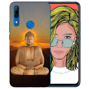 Huawei P Smart Z Silikon TPU Hülle mit Bilddruck Frieden buddha