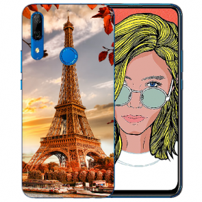 Huawei P Smart Z Silikon TPU Schutzhülle mit Bilddruck Eiffelturm