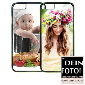 2D Hülle für iPhone 6 6s Hard case mit Foto und Text zum selbst gestalten.