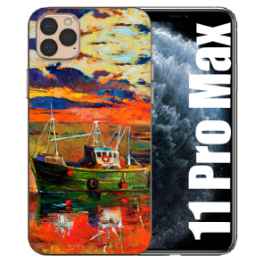 iPhone 11 Pro Max Handy Hülle Silikon TPU mit Bilddruck Gemälde
