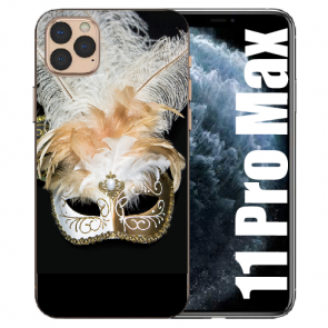 Handy Hülle TPU mit Bilddruck Venedig Maske für iPhone 11 Pro Max Etui