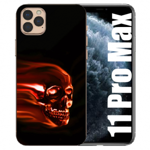 Handy Hülle Silikon TPU mit Bilddruck Totenschädel für iPhone 11 Pro Max