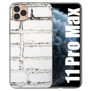 Handy Hülle TPU für iPhone 11 Pro Max mit Weiße Mauer Bilddruck 