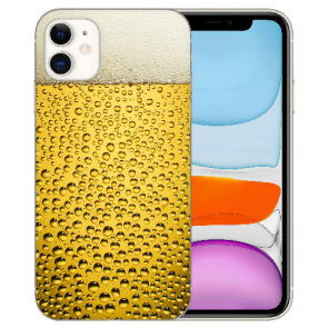 Handy Hülle Silikon TPU für iPhone 11 mit Bilddruck Bier