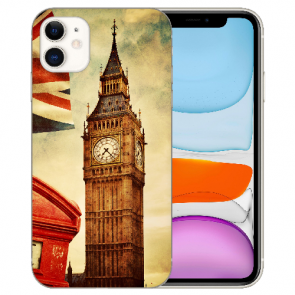 Handy Hülle Silikon TPU für iPhone 11 mit Bilddruck Big Ben London
