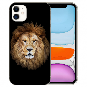 Handy Hülle Silikon TPU für iPhone 11 mit Bilddruck Löwenkopf