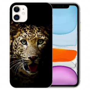 Personalisierte Handy Hülle Silikon TPU für iPhone 11 mit Bilddruck Leopard