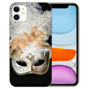 Handy Hülle Silikon TPU für iPhone 11 mit Venedig Maske Bilddruck 