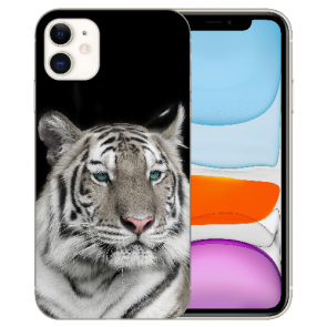 Personalisierte Handy Hülle Silikon TPU für iPhone 11 mit Bilddruck Tiger