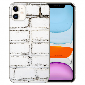 Handy Hülle Silikon TPU für iPhone 11 mit Bilddruck Weiße Mauer