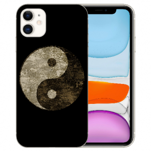 Handy Hülle Silikon TPU mit Yin Yang Bilddruck für iPhone 11