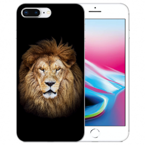 iPhone 7 Plus / iPhone 8 Plus TPU Handy Hülle mit Löwenkopf Fotodruck 