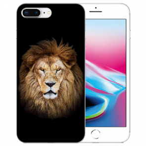 iPhone 7 Plus / iPhone 8 Plus TPU Handy Hülle mit Löwenkopf Fotodruck