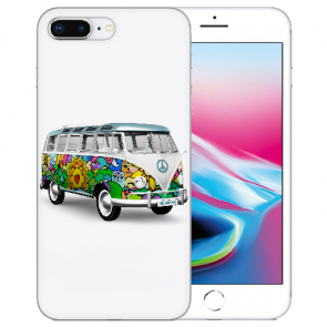 TPU Hülle für iPhone 7 +/ iPhone 8 Plus mit Hippie Bus Fotodruck 