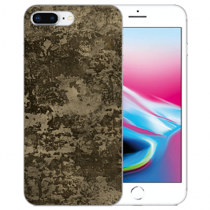 Handy TPU Hülle mit Fotodruck Braune Muster für iPhone 7 +/ iPhone 8 Plus