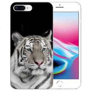 iPhone 7 Plus / iPhone 8 Plus TPU Handy Hülle mit Tiger Fotodruck 