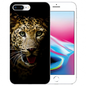 iPhone 7 Plus / iPhone 8 Plus TPU Handy Hülle mit Leopard Fotodruck 