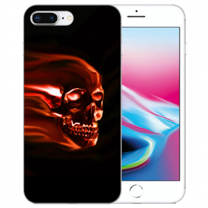 Handy TPU Hülle für iPhone 7 + / iPhone 8 Plus mit Fotodruck Totenschädel