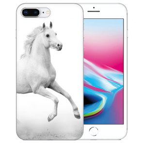 iPhone 7 Plus / iPhone 8 Plus TPU Handy Hülle mit Fotodruck Pferd