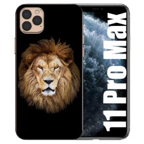 iPhone 11 Pro Max Schutzhülle Handy Hülle Silikon TPU mit Bilddruck Löwenkopf