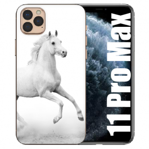 iPhone 11 Pro Max Schutzhülle Handy Hülle Silikon TPU mit Bilddruck Pferd