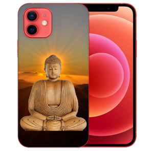 Silikon TPU Handyhülle  für iPhone 12 mit Frieden buddha Bilddruck 