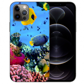 iPhone 12 Pro Handy Hülle mit Bilddruck Korallenfische