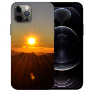 iPhone 12 Pro Max Handy Hülle Tasche mit Bilddruck Sonnenaufgang