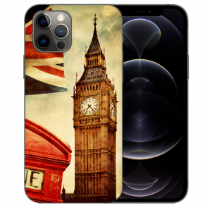 Schutzhülle Handy Tasche für iPhone 12 Pro Max mit Bilddruck Big Ben London