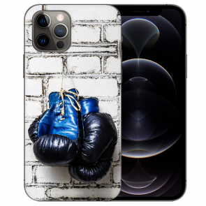 Handy Hülle Tasche für iPhone 12 Pro Max mit Bilddruck Boxhandschuhe