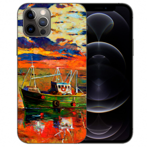 Handy Hülle Tasche für iPhone 12 Pro Max mit Bilddruck Gemälde Etui