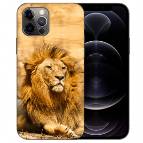 Handy Hülle Tasche mit Bilddruck Löwe für iPhone 12 Pro Max