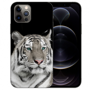 iPhone 12 Pro Max Handy Hülle Tasche mit Bilddruck Tiger Etui