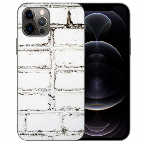 iPhone 12 Pro Max Handy Hülle Tasche mit Bilddruck Weiße Mauer