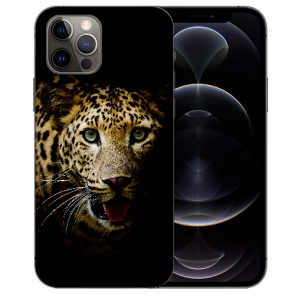 Handy Hülle Tasche mit Bilddruck Leopard für iPhone 12 Pro Max