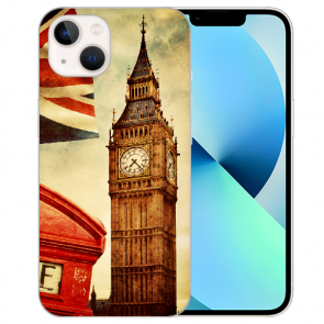 Schutzhülle Silikon TPU Cover Fotodruck Big Ben London für iPhone 14 Plus