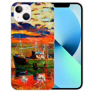 Silikon TPU Case Handyhülle für iPhone 13 mit Gemälde Namen Fotodruck 