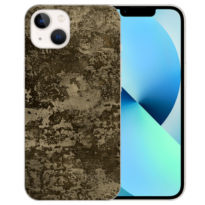 iPhone 13 Mini Schutzhülle Silikon TPU Case Handyhülle mit Fotodruck Braune Muster