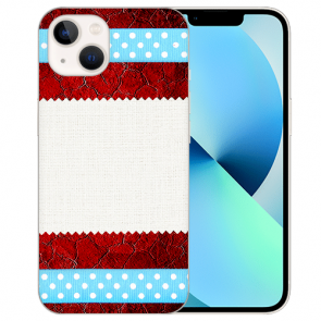 Silikon Schale Backcover Case für iPhone 14 Plus Bilddruck Muster