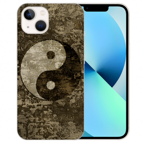 Silikon TPU Case Handyhülle für iPhone 13 mit Fotodruck Yin Yang