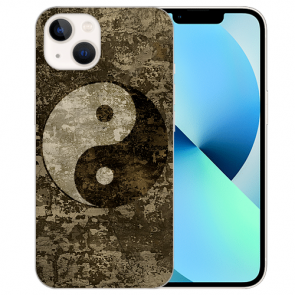 Schutzhülle Silikon TPU Cover Case Handyhülle Fotodruck Yin Yang für iPhone 14