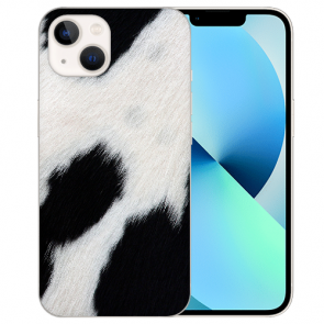 Schutzhülle Silikon TPU Cover Case Kuhmuster Bilddruck für iPhone 14 Plus