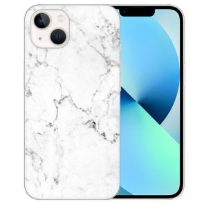 Silikon TPU Cover Case für iPhone 14 Plus Marmoroptik Bilddruck Etui