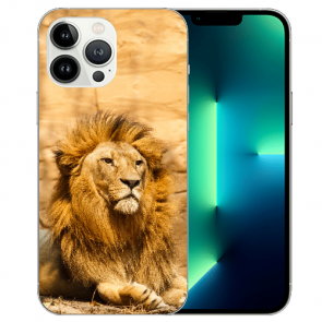 Schutzhülle TPU Silikon Cover Case für iPhone 14 Pro Max Bilddruck Löwe 