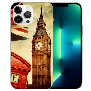 iPhone 13 Pro Max Handy Schutzhülle Silikon TPU mit Bilddruck Big Ben London 