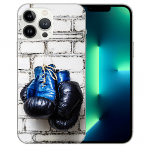  iPhone 13 Pro Handy Schutzhülle Silikon TPU mit Boxhandschuhe Fotodruck 